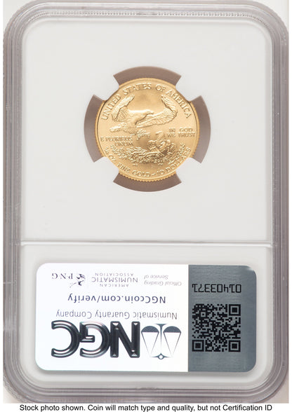 2008-W Burnished Gold Eagle 1/4 oz 0.25 oz Jeff Garrett Red Book NGC MS70