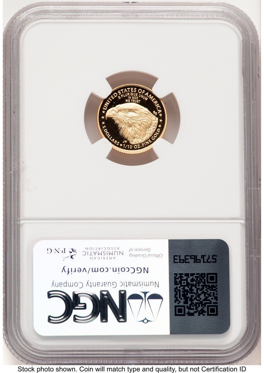 2024-W Proof Gold Eagle 1/10 oz AR Jeff Garrett Red Book NGC PF70