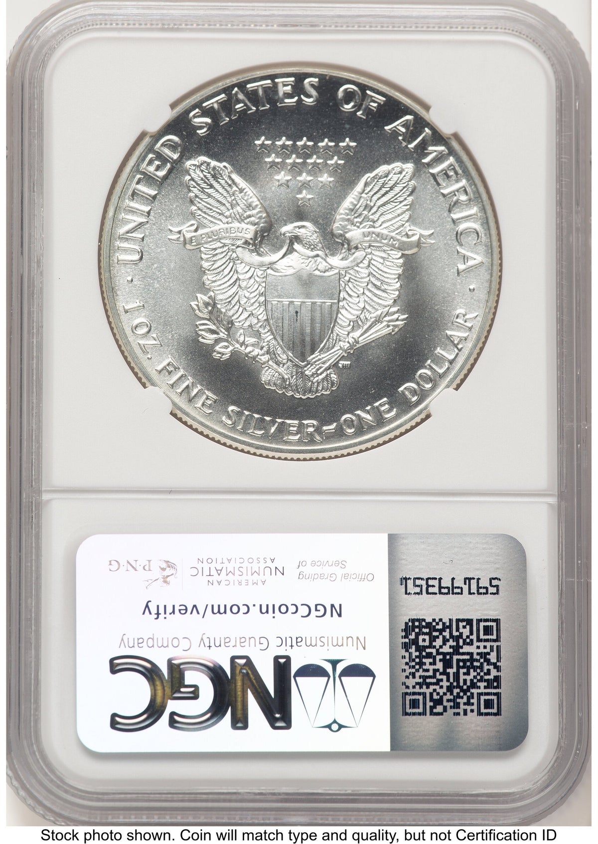 1987-(S) Silver Eagle Mike Castle From US Mint Sealed Box NGC MS70