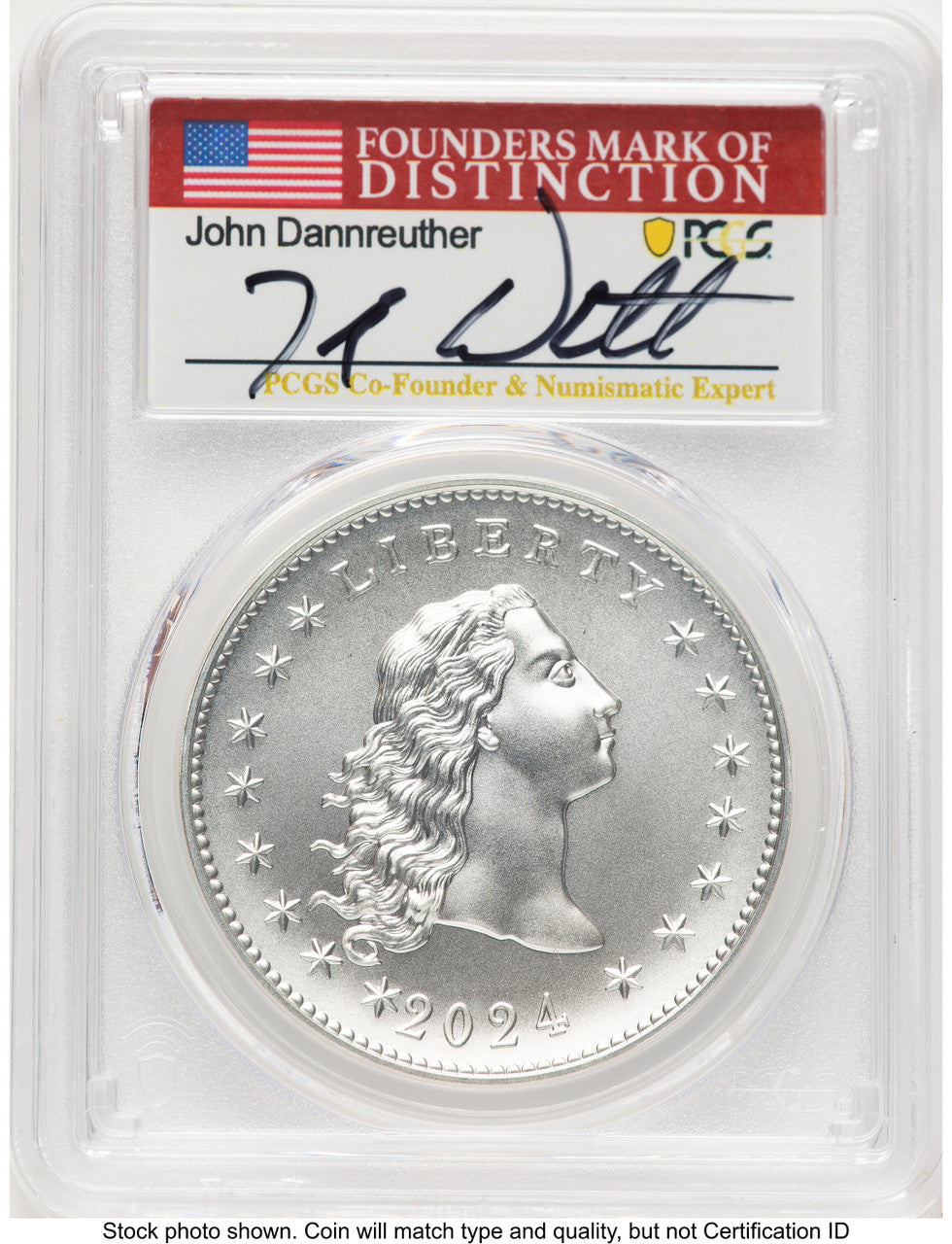 2024-(P) Silver 230th Anniversary Flowing Hair Medal AR John Dannreuther Modern Commemoratives PCGS MS70