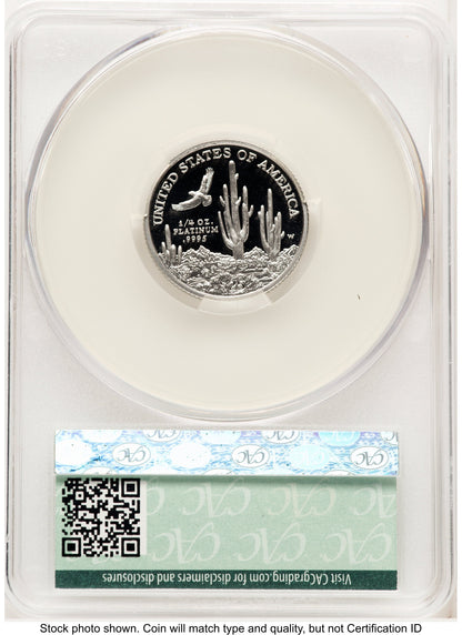 2001-W Proof Platinum Eagle 1/4 oz Non Designation CACG PR70