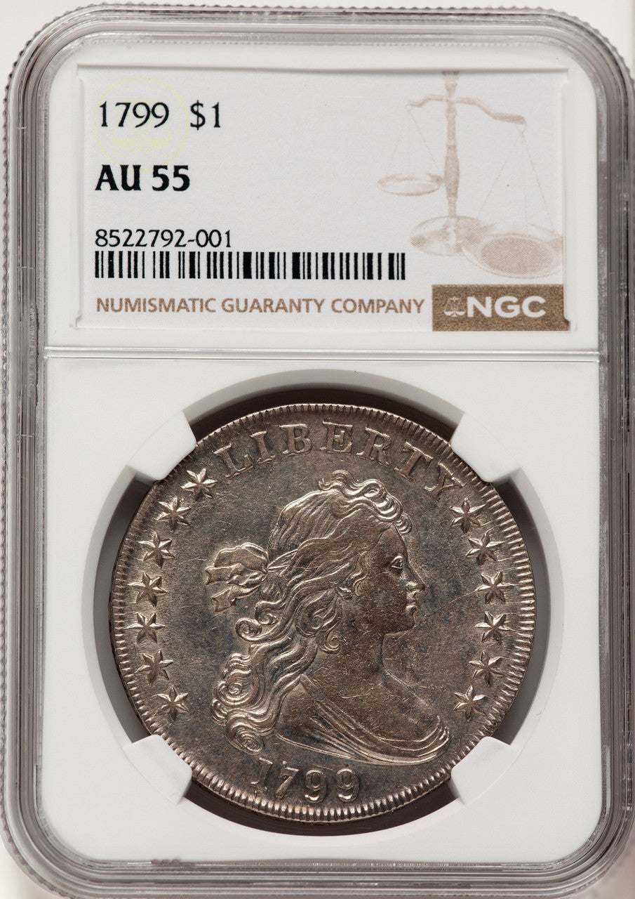 1799 7x6 Stars Early Dollar NGC AU55