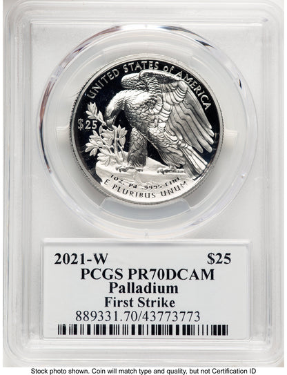 2021-W Palladium Eagle 1 oz FS Adolph Weinman PCGS PR70