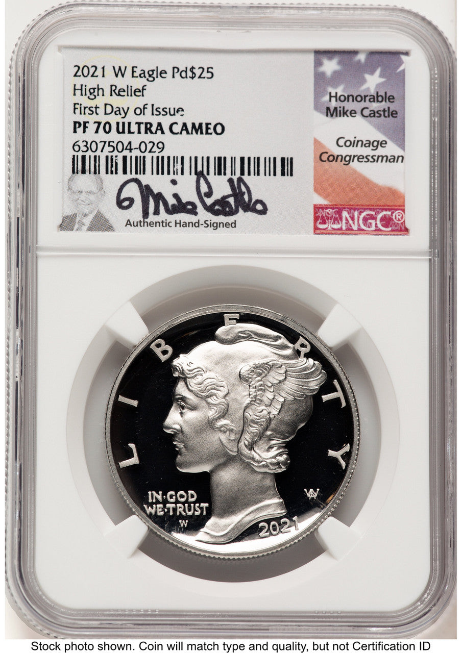 2021-W Palladium Eagle 1 oz FDI Mike Castle NGC PF70 (775747038)