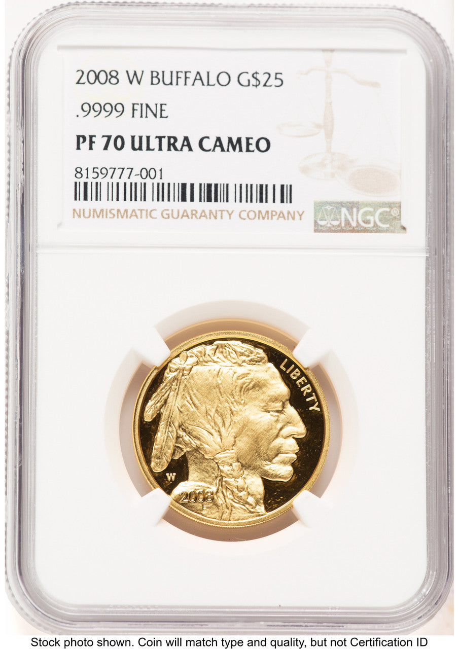 2008-W Proof Gold Buffalo 1/2 oz Brown Label NGC PF70 (776174032)