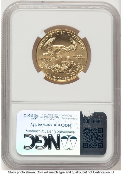 1991 Gold Eagle 1/2 oz Brown Label NGC MS70