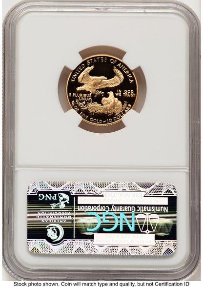 1991-P Proof Gold Eagle 1/4 oz Brown Label NGC PF70