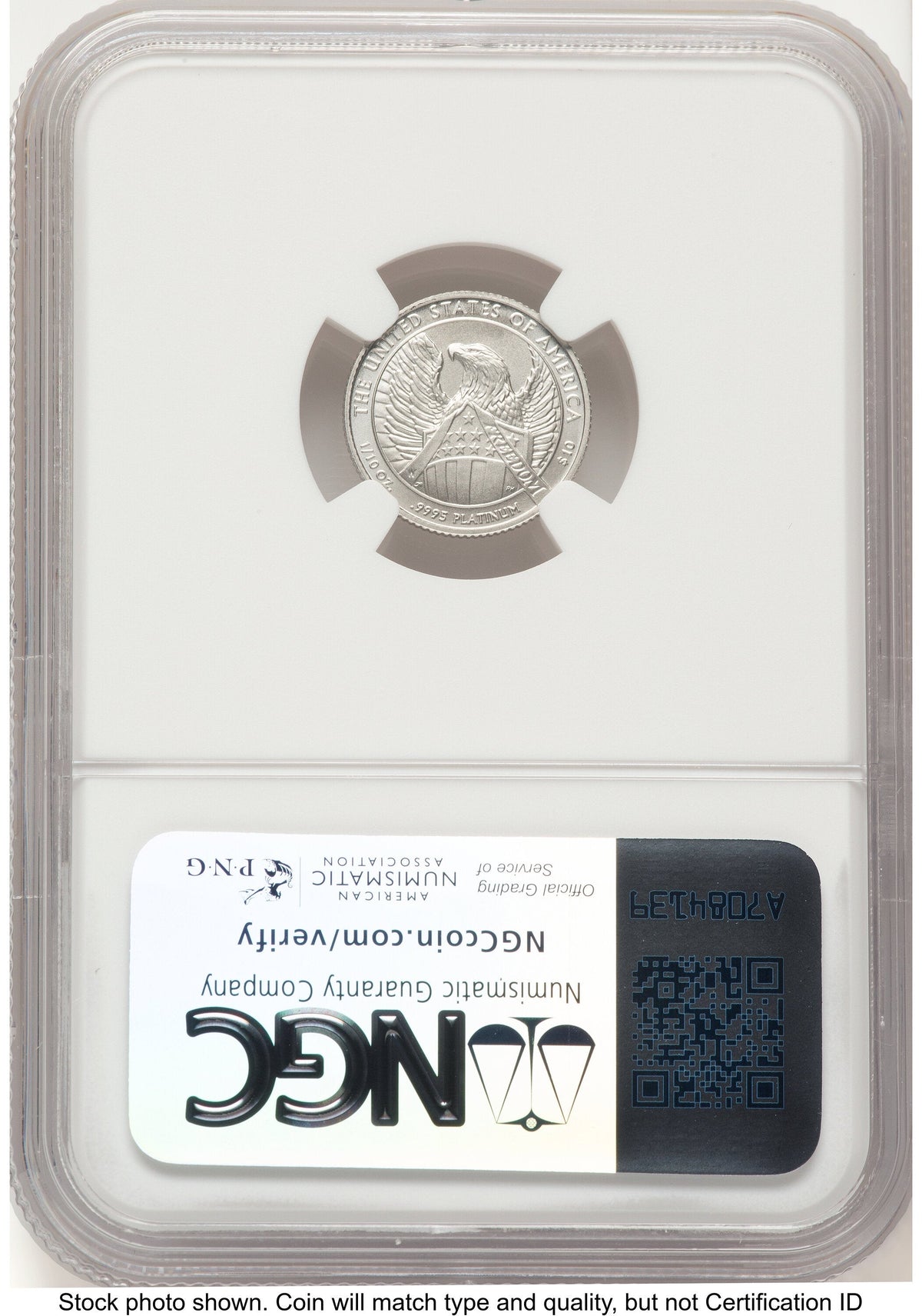 2007-W Burnished Platinum Eagle 1.85 oz 1.85 oz Brown Label NGC MS70