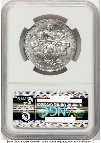 2006-W Burnished Platinum Eagle 1 oz ER Top 50 Most Popular Modern Coins Label NGC MS70
