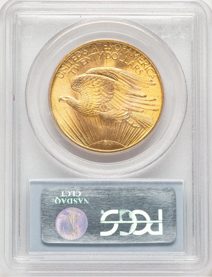 1908 $20 NO MOTTO CAC Saint-Gaudens Double Eagle PCGS MS64
