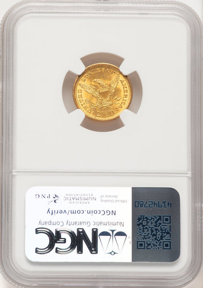 1905 $2.50 CAC Liberty Quarter Eagle NGC MS65