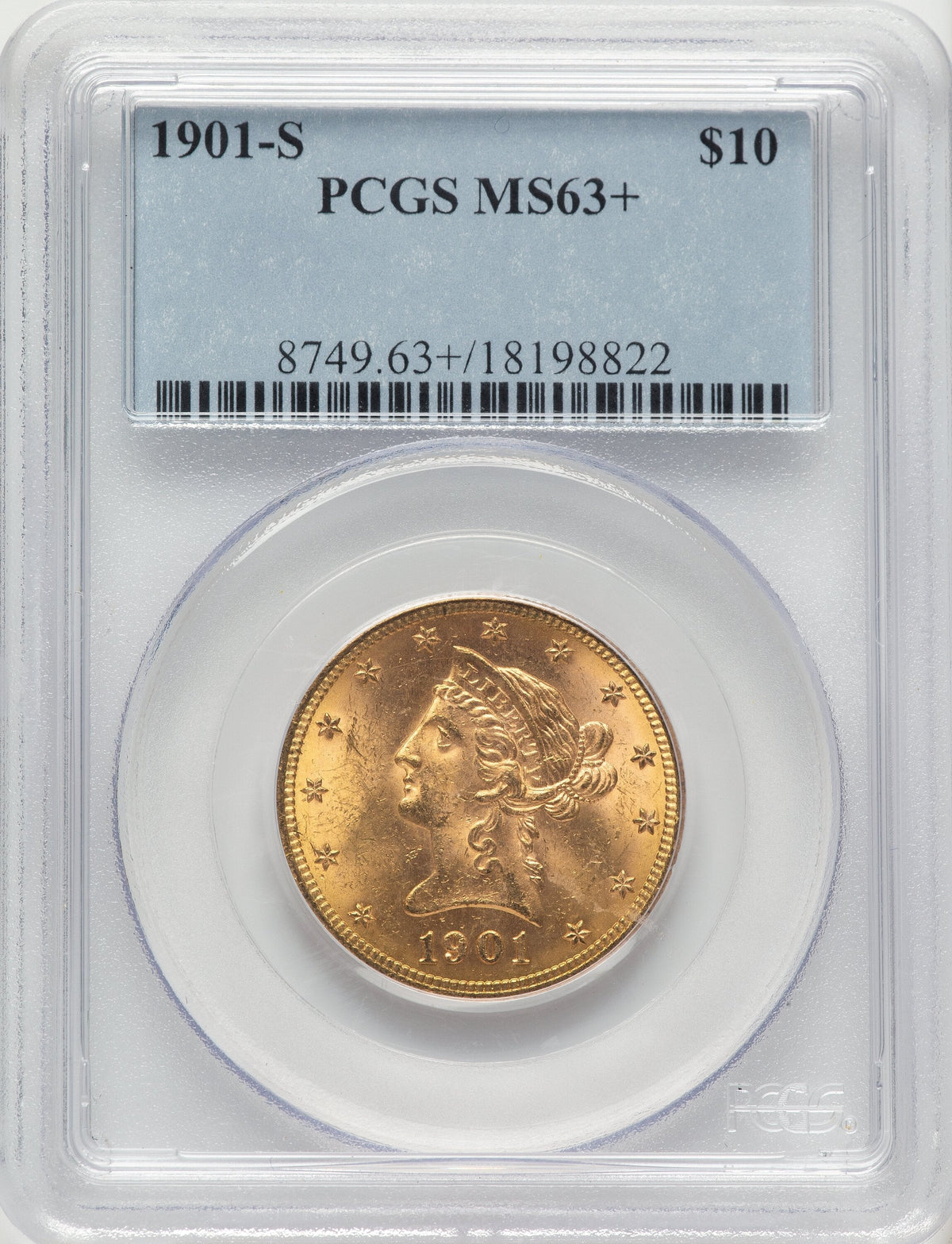 1901-S $10 Liberty Eagle PCGS MS63+
