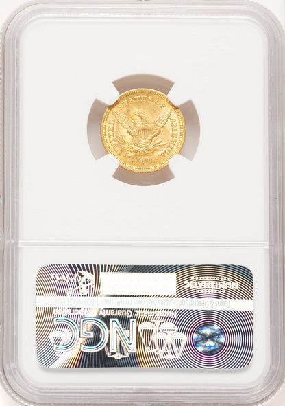 1861 $2.50 Old Rev. Liberty Quarter Eagle NGC MS62 (782816007)