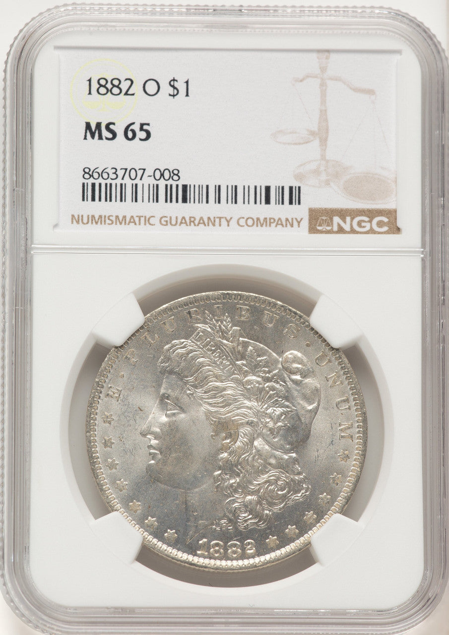 1882-O Morgan Dollar NGC MS65