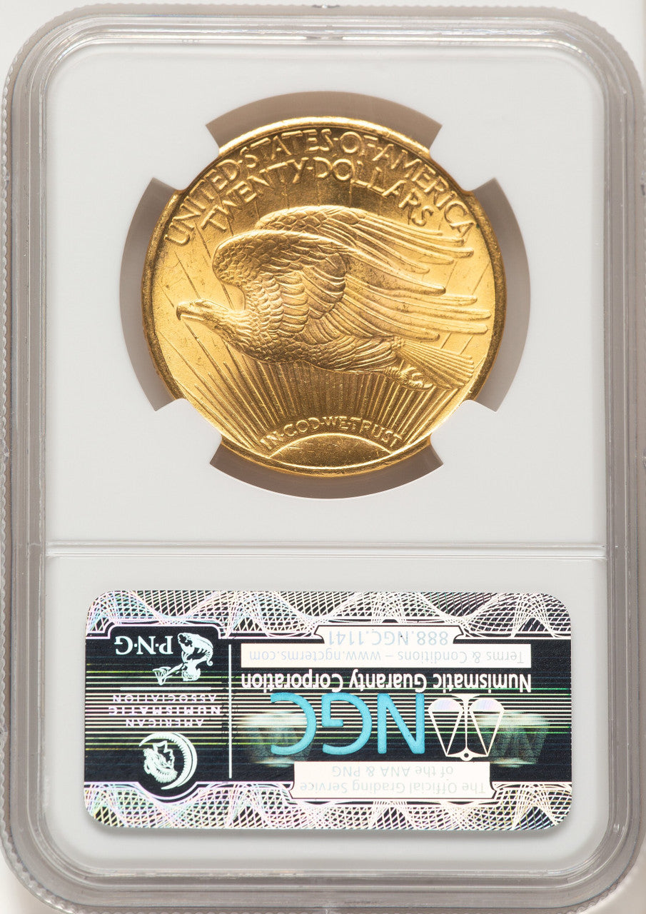 1924 $20 Saint CAC Saint-Gaudens Double Eagle NGC MS65+