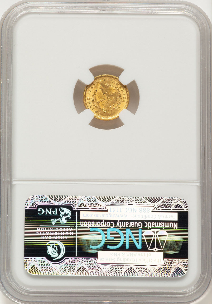 1851 G$1 Gold Dollar NGC MS64