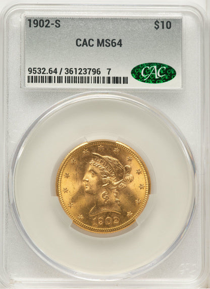 1902-S $10 Liberty Eagle CACG MS64