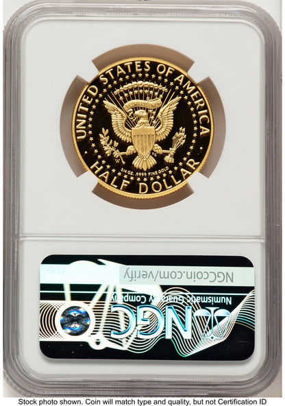 2014-W 50C Gold JFK 50th Anniversary Red Book Proof Kennedy Half Dollar NGC PR70