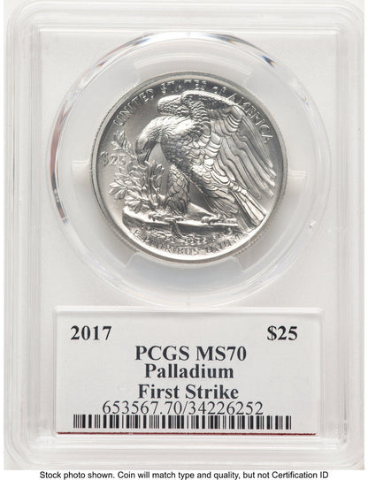 2017 Palladium Eagle 1 oz FS PCGS MS70 Ed Moy