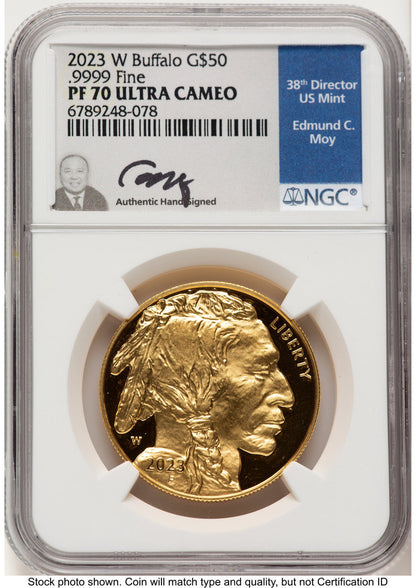 2023-W Proof Gold Buffalo 1 oz NGC PF70 Ed Moy