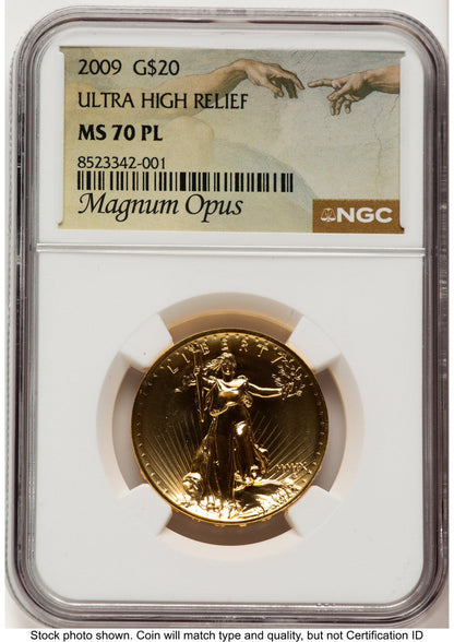 2009 G$20 Ultra High Relief PL Magnum Opus NGC MS70