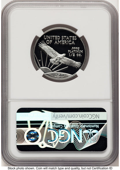 1997-W Proof Platinum Eagle 1/2 oz Rhett Jeppson NGC PF70