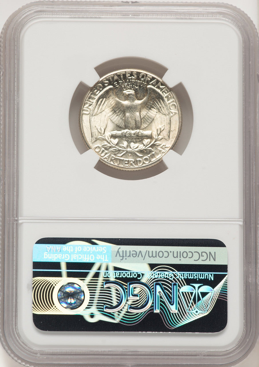 1943-D 25C CAC Washington Quarter NGC MS67+