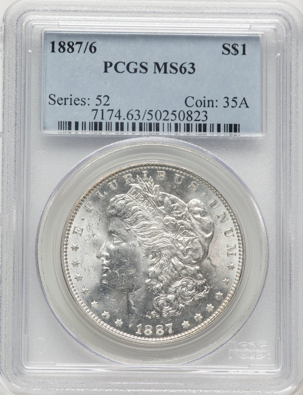 1887/6 Morgan Dollar PCGS MS63 (784478036)