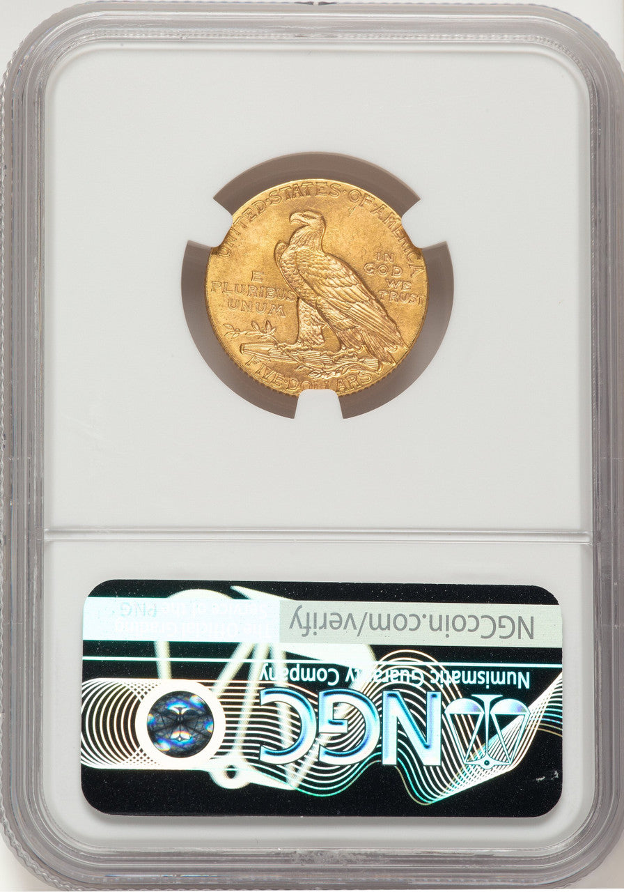 1915 $5 Indian Half Eagle NGC MS64