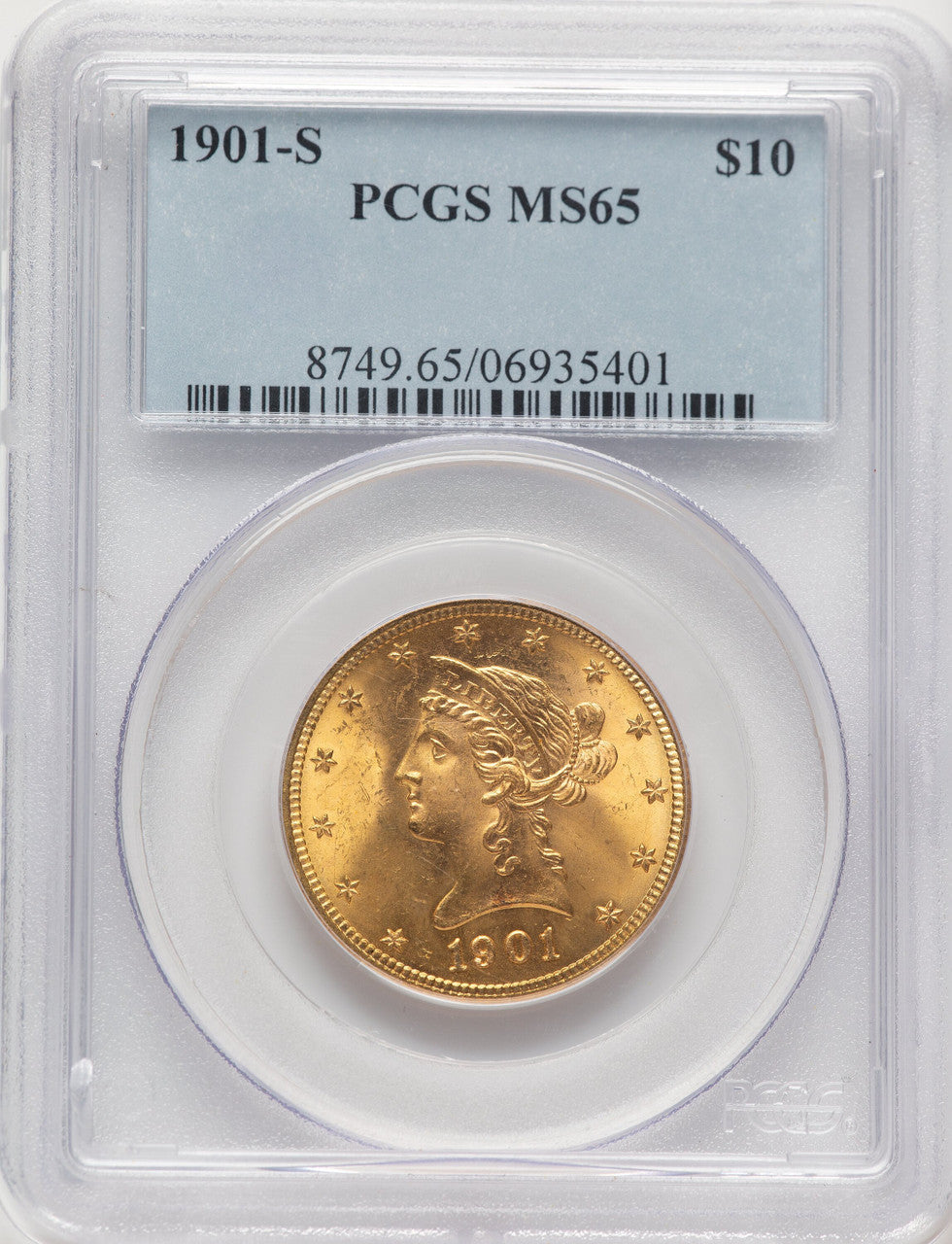 1901-S $10 Liberty Eagle PCGS MS65