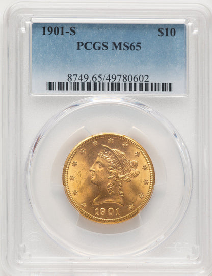 1901-S $10 Liberty Eagle PCGS MS65