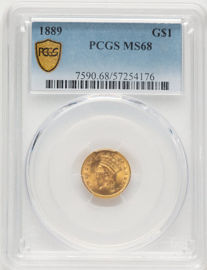 1889 G$1 Gold Dollar PCGS MS68