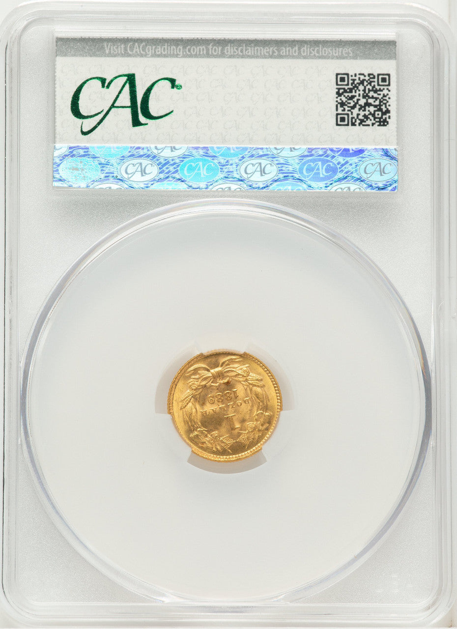 1889 G$1 Gold Dollar CACG MS67