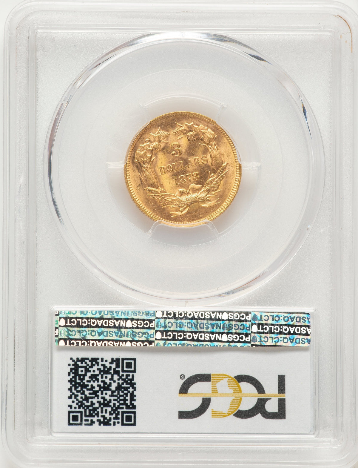 1878 $3 Three Dollar Gold Pieces PCGS MS65
