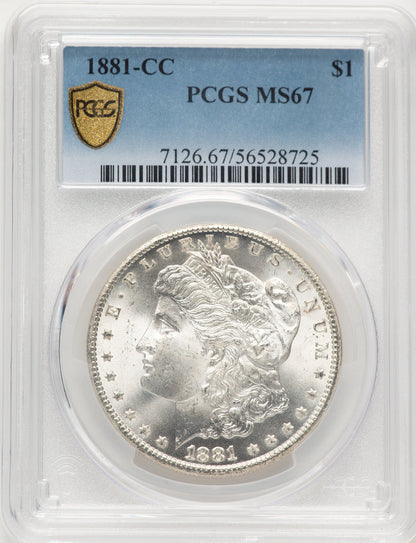 1881-CC Morgan Dollar PCGS MS67