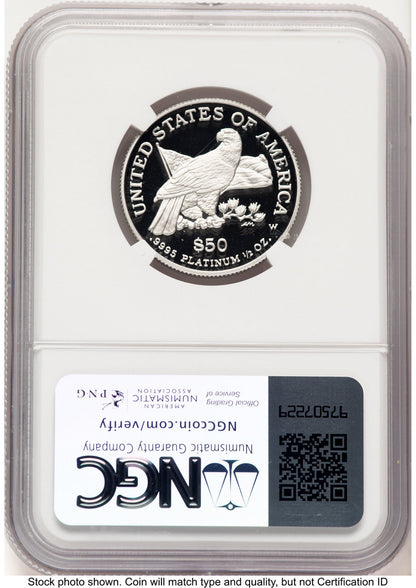 2003-W Proof Platinum Eagle 1/2 oz Mike Castle NGC PF70