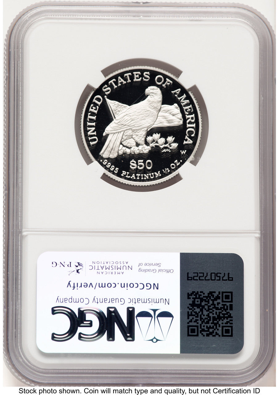 2003-W Proof Platinum Eagle 1/2 oz Mike Castle NGC PF70