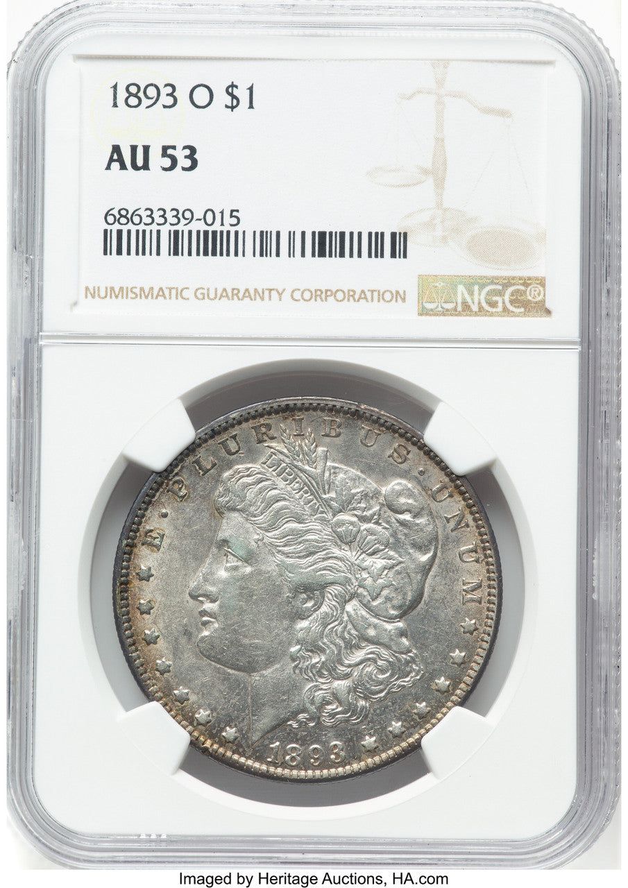 1893-O Morgan Dollar NGC AU53