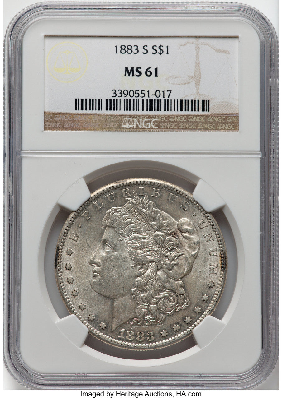 1883-S Morgan Dollar NGC MS61