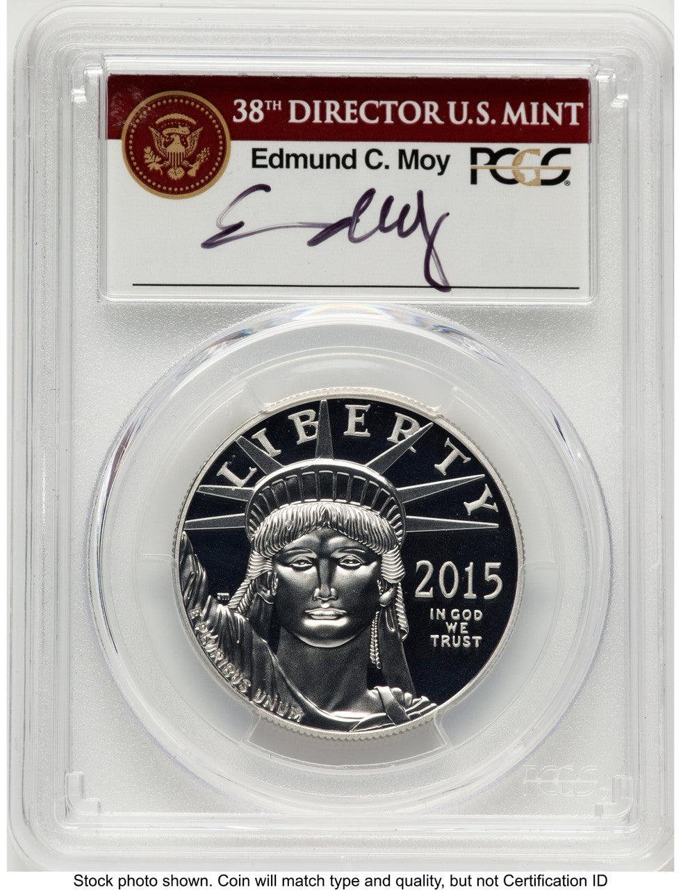 2015-W Proof Platinum Eagle 1 oz FS PCGS PR70 Ed Moy