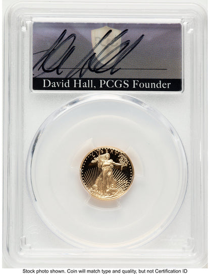 2025-W Proof Gold Eagle 1/10 oz FDI David Hall PCGS PR70