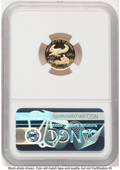 2021-W Type 1 Proof Gold Eagle 1/10 oz FDI NGC PF70 Ed Moy