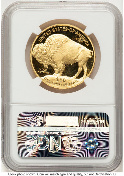 2015-W Proof Gold Buffalo 1 oz FDI Statue of Liberty Label NGC PF70