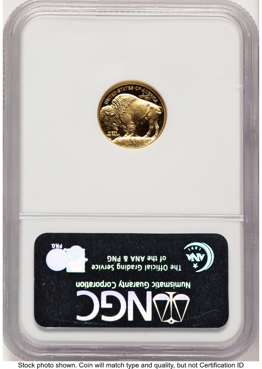2008-W Proof Gold Buffalo 1/10 oz ER Blue NGC PF70