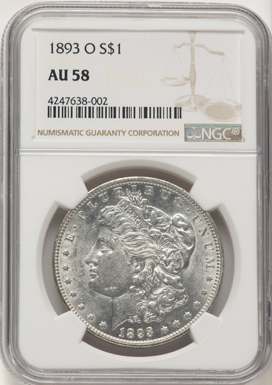 1893-O Morgan Dollar NGC AU58