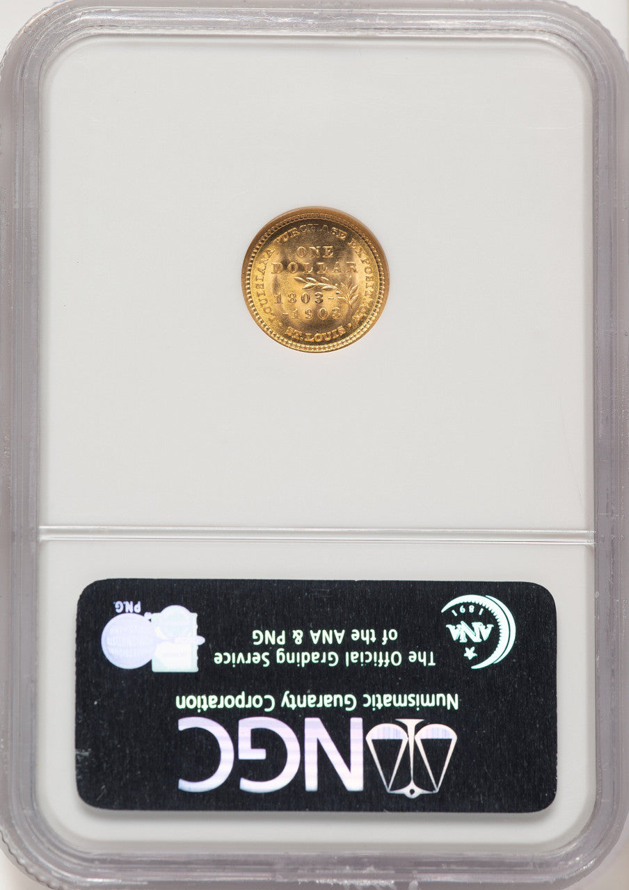 1903 G$1 JEFF CAC Commemorative Gold NGC MS66