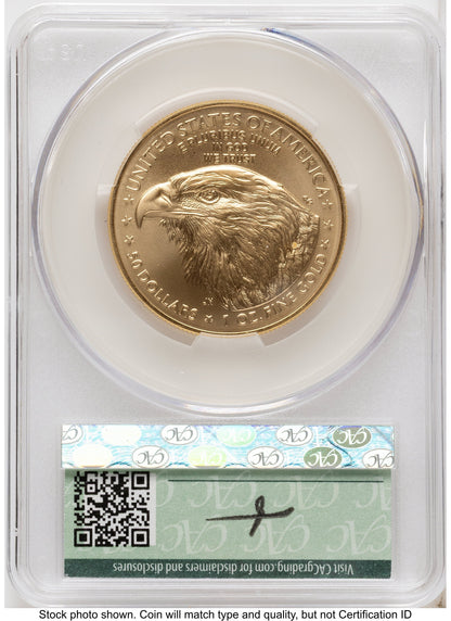 2026 Gold Eagle 1 oz First Day of Delivery Louis Palafoutas CACG MS70