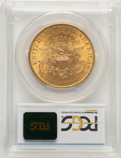 1900 $20 CAC Blue Gradient Liberty Double Eagle PCGS MS63
