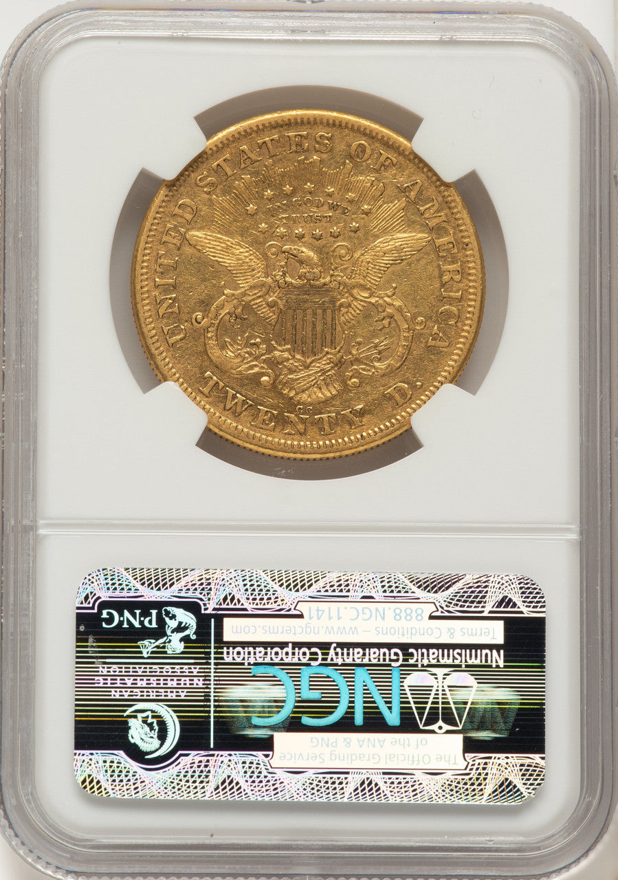 1871-CC $20 Liberty Double Eagle NGC XF45+