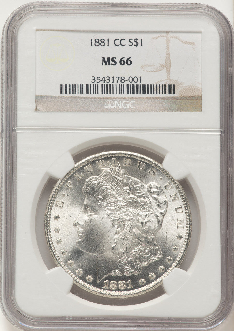 1881-CC Morgan Dollar NGC MS66